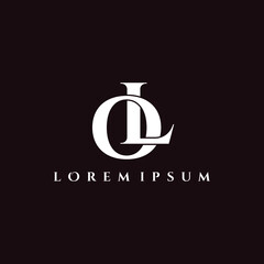 Wall Mural - Letter OL luxury logo design vector