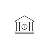 Fototapeta Big Ben - Bank Icon In Trendy Design