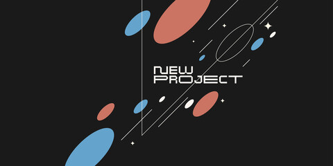 Poster - Abstract background with dynamic shapes. Vector template