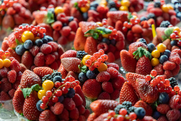 still life of different kind of summer fruit