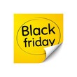 © blankstock - Black Friday Sale. Sticker note with offer message. Special offer price sign. Advertising Discounts symbol. Yellow sticker banner. Black friday badge shape. Post note. Vector