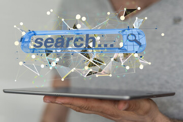 Interface web application in hand