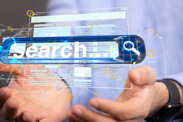 Interface web application in hand