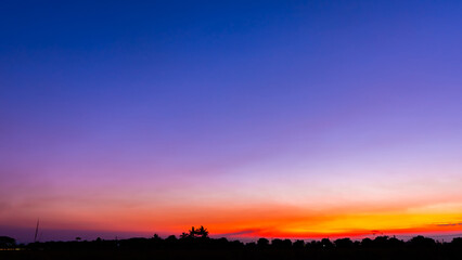 Wall Mural - twilight sky with cloud and colorful sunset nature abstract background