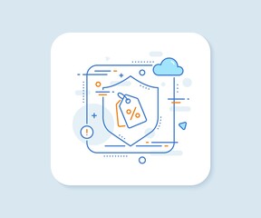 Poster - shopping tags line icon. abstract vector button. special offer sign. discount coupons symbol. discou