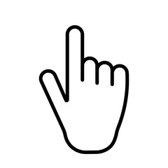 Fototapete - Pointer cursor сomputer mouse icon. Pointing hand. Click cursor. Vector illustration.