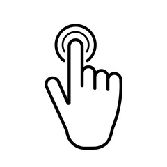 Fototapete - Pointer cursor сomputer mouse icon. Pointing hand. Click cursor. Vector illustration.