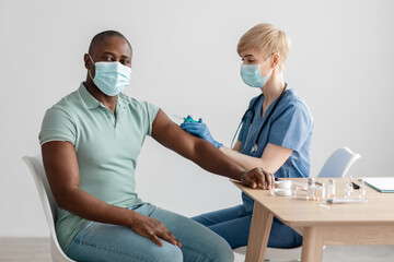 Poster - Diseases, medical care, science and vaccination campaign