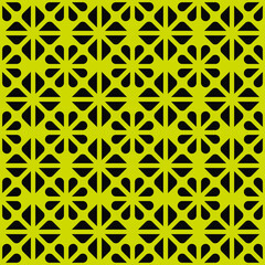 Aufkleber - black petals and yellow background. vector black petals and yellow backgound pattern. black petals s