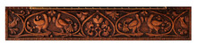 Background: Woodcarving Fragment Of A Wooden Homemade Casket Closeup. High Quality Photo