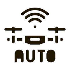 Poster - drone auto return home glyph icon vector. drone auto return home sign. isolated symbol illustration