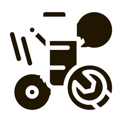 Poster - drone repair glyph icon vector. drone repair sign. isolated symbol illustration