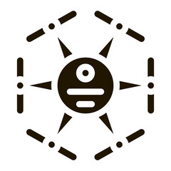 Poster - drone electronic air toy glyph icon vector. drone electronic air toy sign. isolated symbol illustration