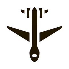 Poster - drone airplane glyph icon vector. drone airplane sign. isolated symbol illustration