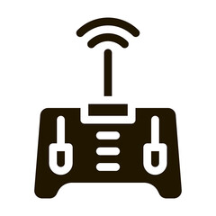 Poster - drone remote control glyph icon vector. drone remote control sign. isolated symbol illustration