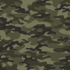 Army camo texture repeat print vector textile background. green