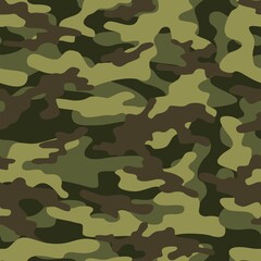 Camouflage seamless pattern texture. Abstract modern vector military camo backgound. Fabric textile print template. Vector illustration.