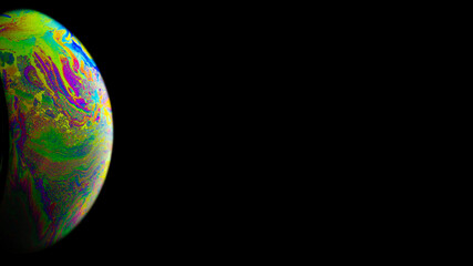 Wall Mural - vibrant universe. abstract galaxy background with globe planet earth in universe space with sunlight