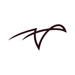 Wall Mural - bird vector line logo.
