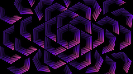 Poster - Geometric textured hexagon abstract background. Vector illustration