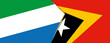 Sierra Leone and East Timor flags, two vector flags.