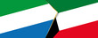 Sierra Leone and Kuwait flags, two vector flags.