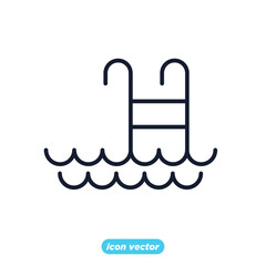 Sticker - Swimming Pool icon. Swimming Pool symbol template for graphic and web design collection logo vector illustration