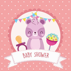 Wall Mural - baby shower badge