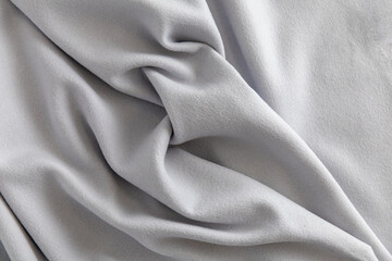 crumpled surface of soft gray fleece, background, texture