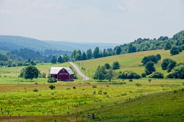 Oneonta USA - 12 July 2014 - Farm house in Otsego County NY