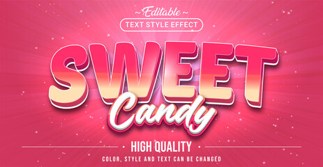 Poster - Editable text style effect - Sweet Candy text style theme.