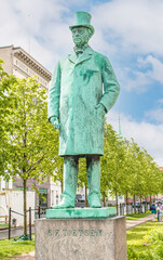 Wall Mural - Carl Frederik Tietgen Staue (Statue of Carl Frederik Tietgen) at Annæ Plads copenhagen Region Sjælland (Region Zealand) Denmark