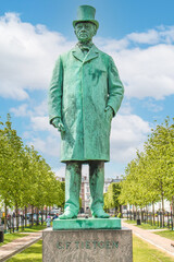 Wall Mural - Carl Frederik Tietgen Staue (Statue of Carl Frederik Tietgen) at Annæ Plads copenhagen Region Sjælland (Region Zealand) Denmark