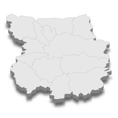  3d isometric map of Nicosia City is a Capital of Cyprus