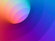 Abstract Colorful Background, Triangular 3d Tunnel
