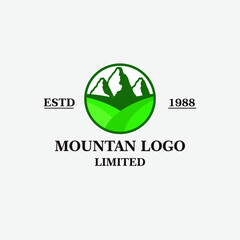 Wall Mural - Mountain logo vector template