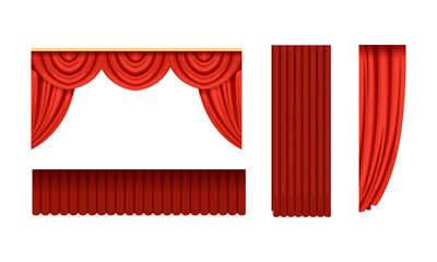 Theatrical opera hall decoration Cartoon Vector Illustration on White Background