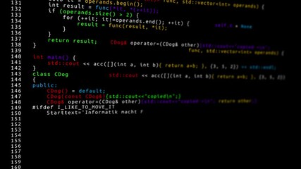 digital hacker program coding cyber screen futuristic hacking codes loop background. programming cod