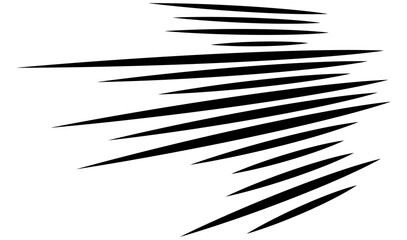Leinwandbilder - Dynamic 3D lines in perspective. Vanishing, diminishing lines, stripes. Spatial streaks, strips abstract geometric vector illustrration