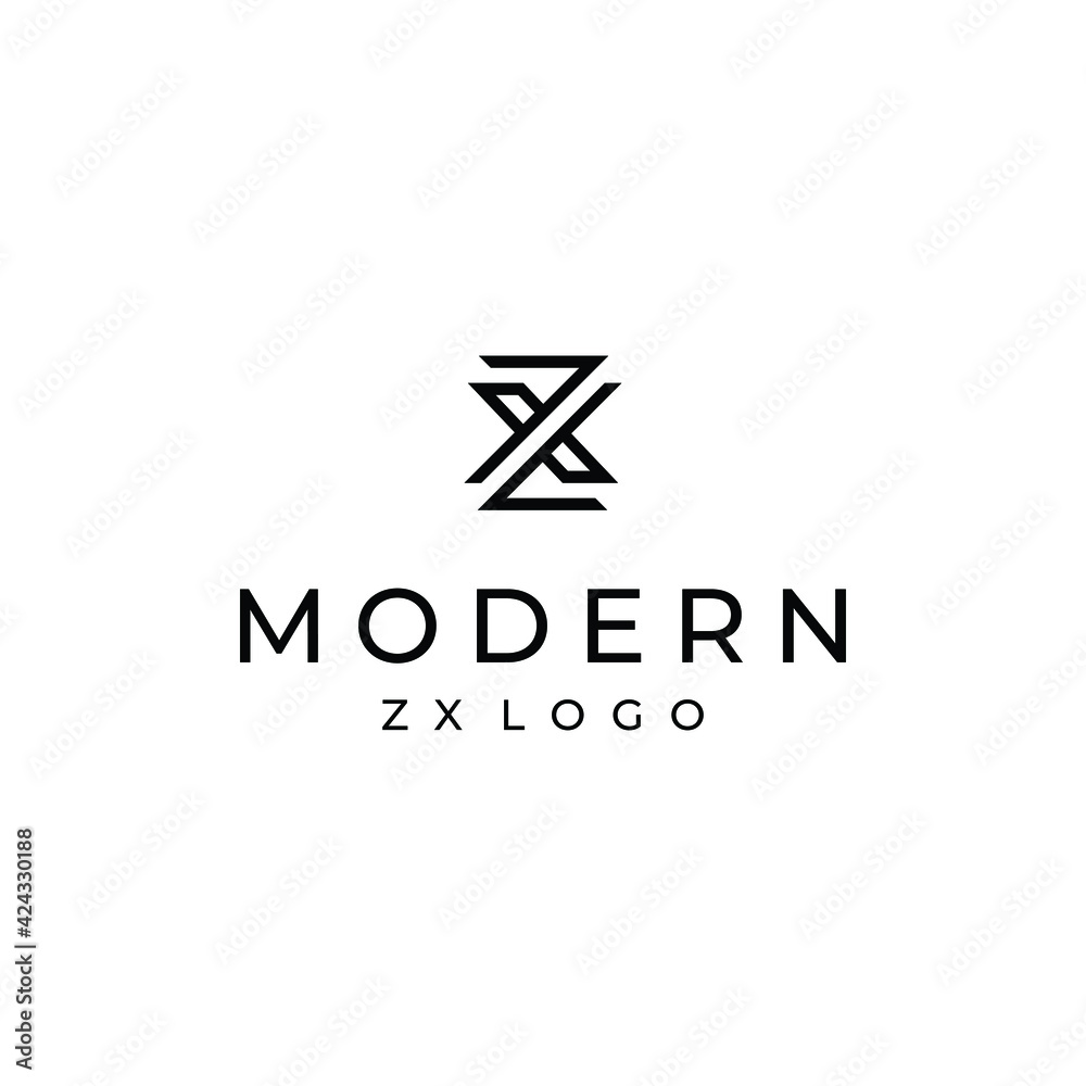 ZX monogram logo vector modern simple sophisticated combination design ...