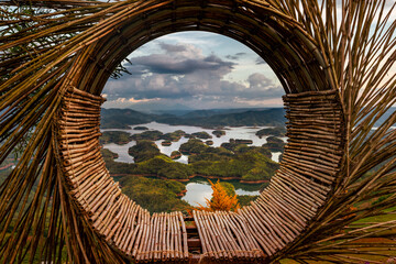 Sticker - Amazing view of Ta Dung lake. Landscape