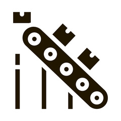 Poster - manufacturing conveyor belt glyph icon vector. manufacturing conveyor belt sign. isolated symbol illustration
