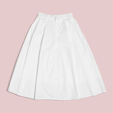 White Flared Skirt Women's Apparel