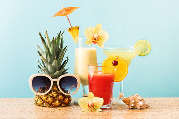 Wall Mural - Summer Tropical Cocktails