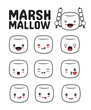 Cute marshmallow character