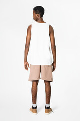 Wall Mural - White tank top and shorts men’s summer apparel