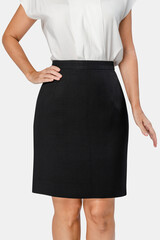 Canvas Print - Businesswoman wearing a formal black skirt