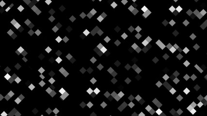 Aufkleber - Pixel block tracery for creative 3d render shapes. Digital square tiles in futuristic chaotic presentation space. Brick elements of textural minimalistic design in modern style.