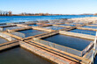 Cages for fish farming in the natural river