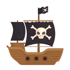 Poster - pirate wooden ship